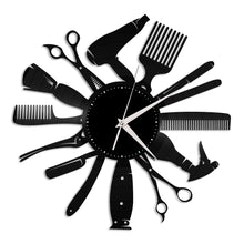 Hair Tools Vinyl Wall Clock