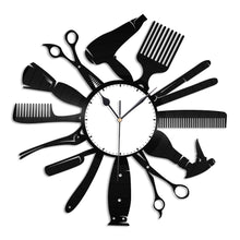 Hair Tools Vinyl Wall Clock