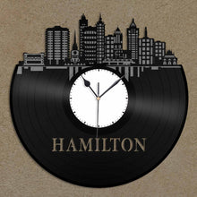 Hamilton Skyline Vinyl Wall Clock - VinylShop.US