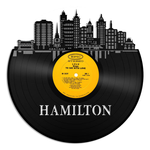 Hamilton Skyline Vinyl Wall Art - VinylShop.US