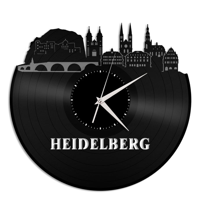Heidelberg Skyline Vinyl Wall Clock - VinylShop.US