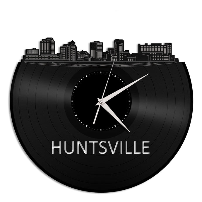 Huntsville Alabama Skyline Vinyl Wall Clock - VinylShop.US
