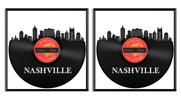 85x Nashville Art Custom Labels Framed