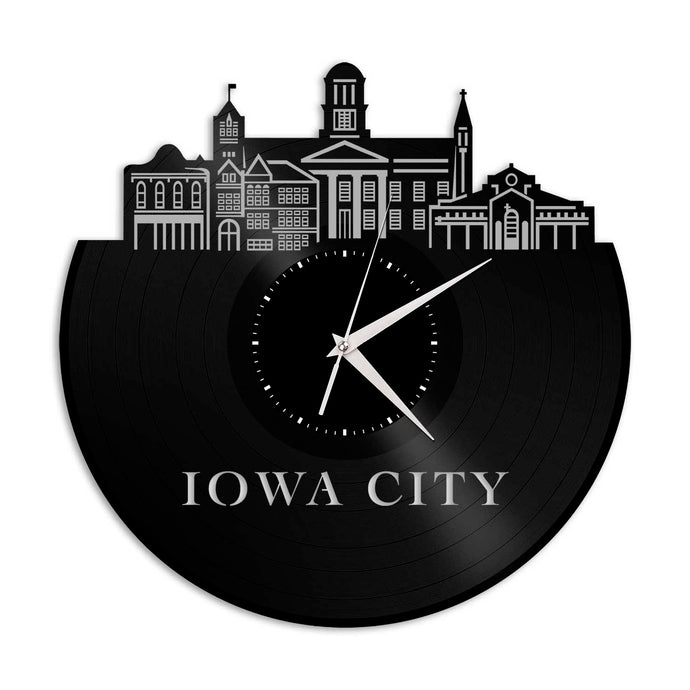 Iowa City Vinyl Wall Clock