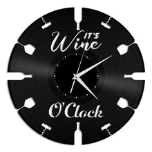 Its Wine O'clock Vinyl Wall Clock
