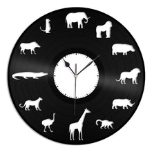Jungle Animals Vinyl Wall Clock