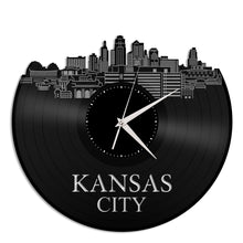 Kansas City Skyline Vinyl Wall Clock - VinylShop.US