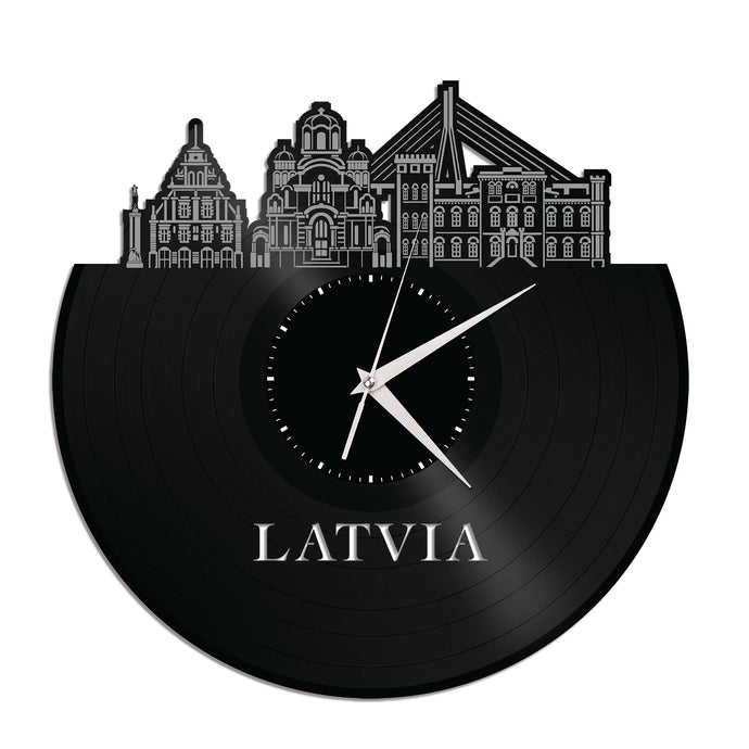 Latvia Vinyl Wall Clock