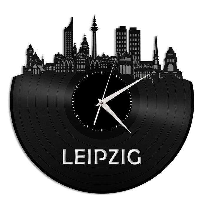 Leipzig Skyline Vinyl Wall Clock - VinylShop.US