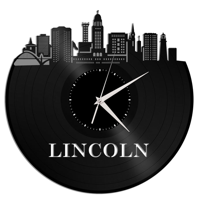 Lincoln Nebraska Vinyl Wall Clock - VinylShop.US