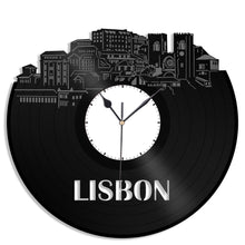 Lisbon Skyline Vinyl Wall Clock - VinylShop.US