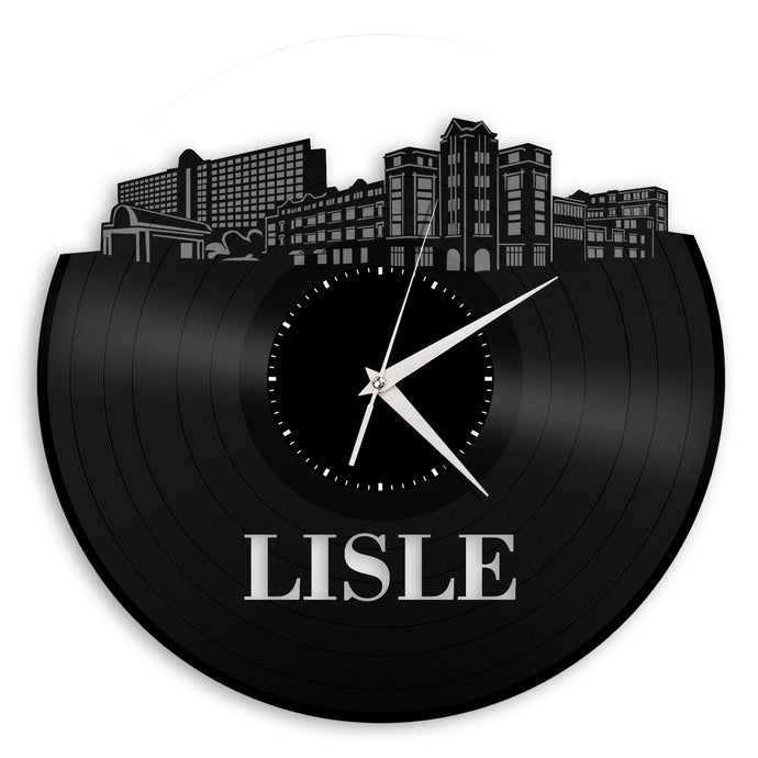 Lisle Skyline Vinyl Wall Clock - VinylShop.US