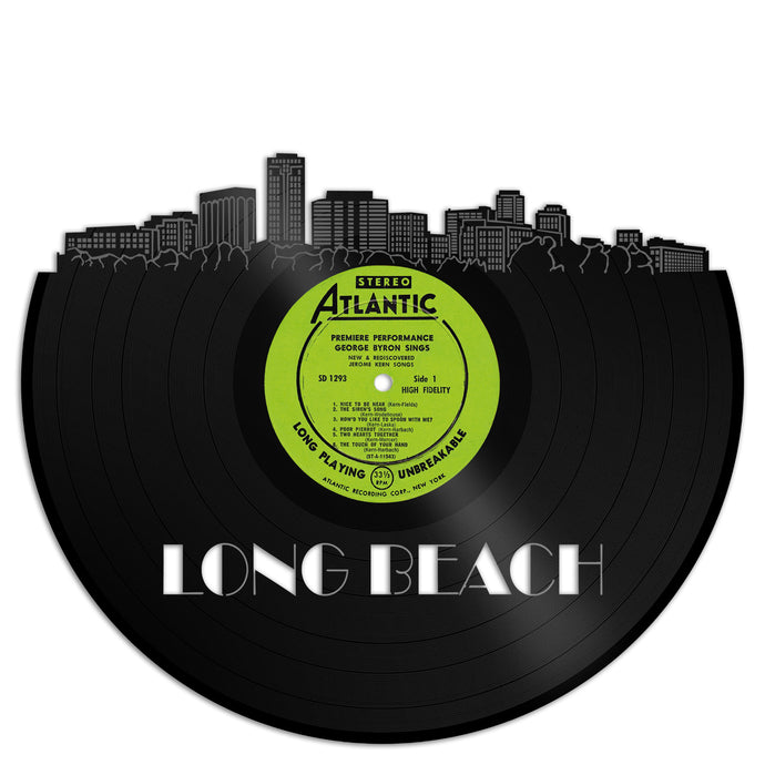 Long Beach Skyline Vinyl Wall Art - VinylShop.US