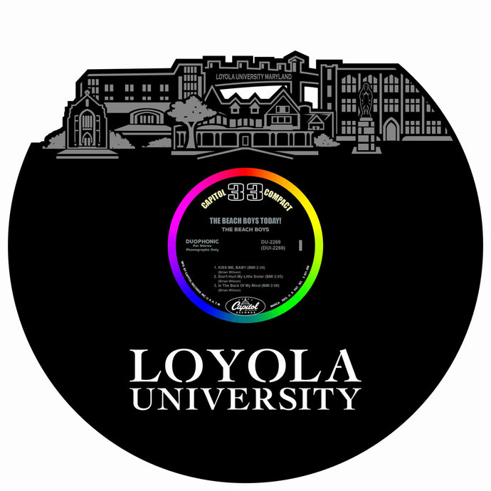 Custom Loyola university, BA wall art BL and custom label