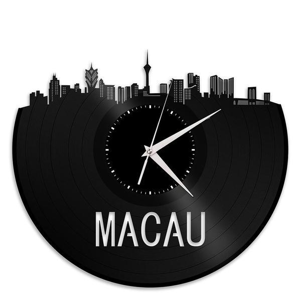 Macau Skyline Vinyl Wall Clock - VinylShop.US