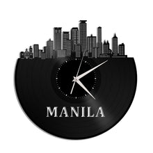 Manila Philippines Skyline Vinyl Wall Clock