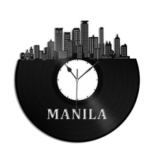 Manila Philippines Skyline Vinyl Wall Clock