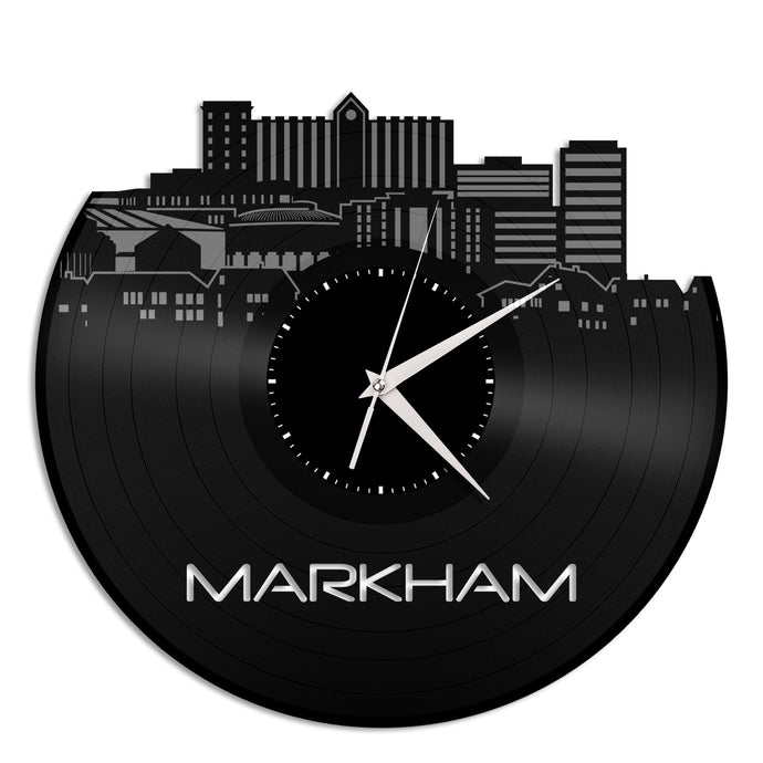 Markham Canada Skyline Vinyl Wall Clock - VinylShop.US
