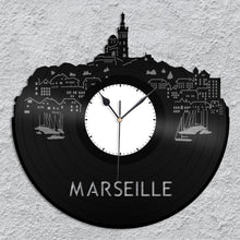Marseille Skyline Vinyl Wall Clock - VinylShop.US