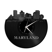 Maryland Skyline Vinyl Wall Clock