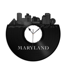 Maryland Skyline Vinyl Wall Clock