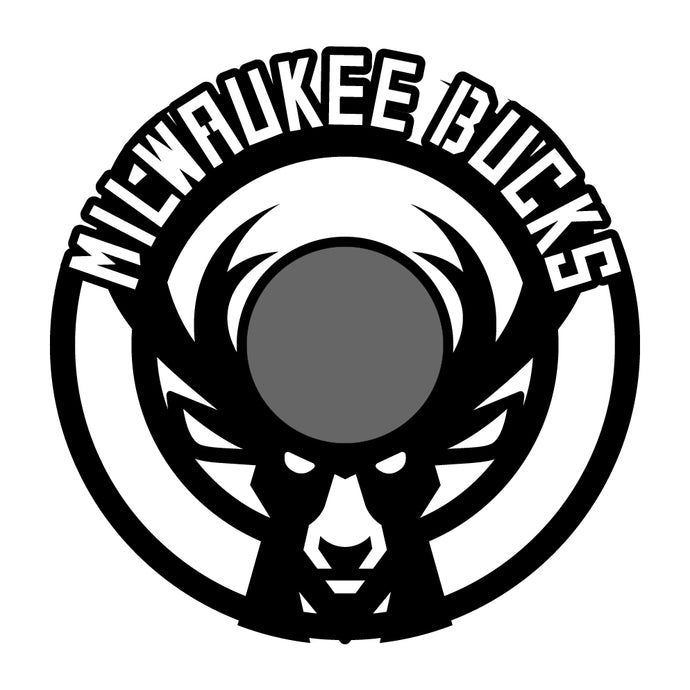 Milwaukee Bucks Custom Clock, Black Label White Clock Hands