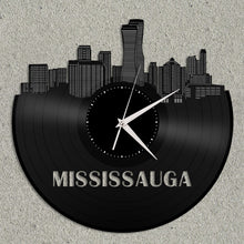 Mississauga Skyline Vinyl Wall Clock - VinylShop.US