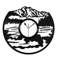 Mountains with water Vinyl Wall Clock - VinylShop.US
