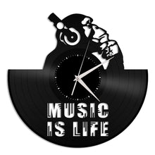 Music Is Life Vinyl Wall Clock