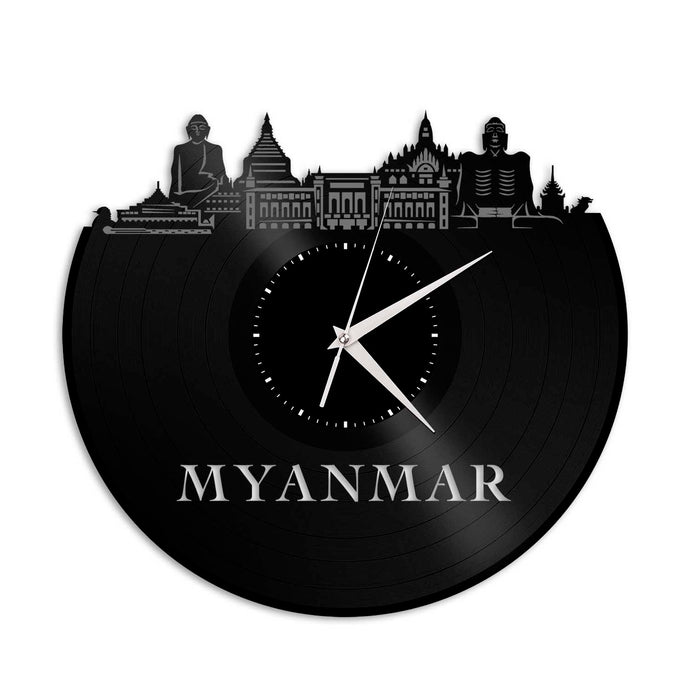 Myanmar Vinyl Wall Clock