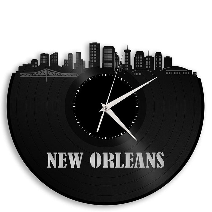 Unique Vinyl Wall Clock New Orleans