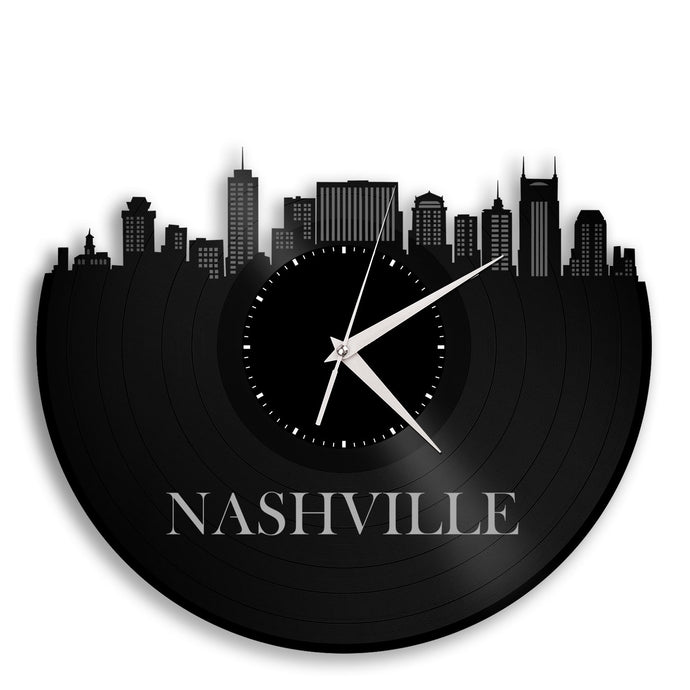 Nashville Skyline Vinyl Wall Clock - VinylShop.US