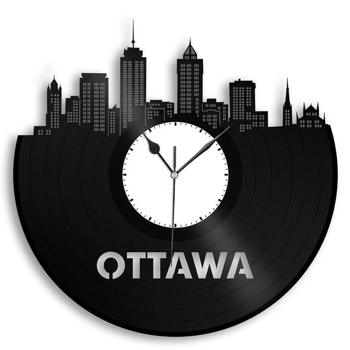 Unique Vinyl Wall Clock Ottowa