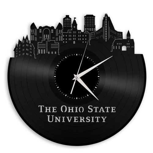 Ohio State University Vinyl Clock - OSU Vinyl Record Design - VinylShop.US