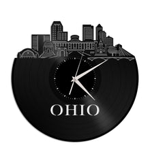 Ohio Skyline Vinyl Wall Clock - VinylShop.US