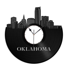 Oklahoma Skyline Vinyl Wall Clock - VinylShop.US