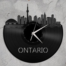 Ontario City Skyline Vinyl Wall Clock - VinylShop.US