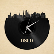 Oslo Skyline Vinyl Wall Clock - VinylShop.US