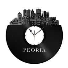 Peoria IL Vinyl Wall Clock