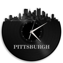 Pittsburgh Skyline Vinyl Wall Clock - VinylShop.US