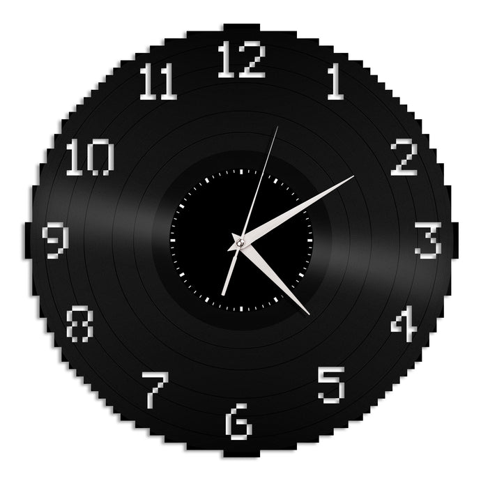 Pixel Clock Vinyl Wall Clock