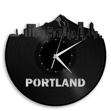 Portland Skyline Vinyl Wall Clock - VinylShop.US
