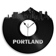 Portland Skyline Vinyl Wall Clock - VinylShop.US