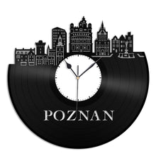 Poznan Skyline Vinyl Wall Clock - VinylShop.US