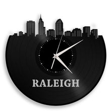 Raleigh Skyline Vinyl Wall Clock - VinylShop.US