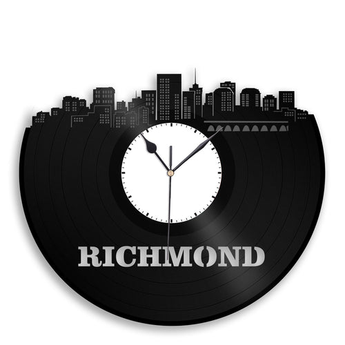 Richmond Skyline Vinyl Wall Clock - VinylShop.US