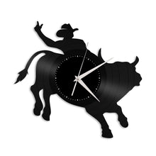 Rodeo Bull Vinyl Wall Clock