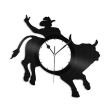 Rodeo Bull Vinyl Wall Clock