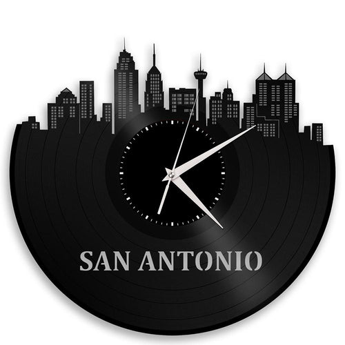 Unique Vinyl Wall Clock San Antonio