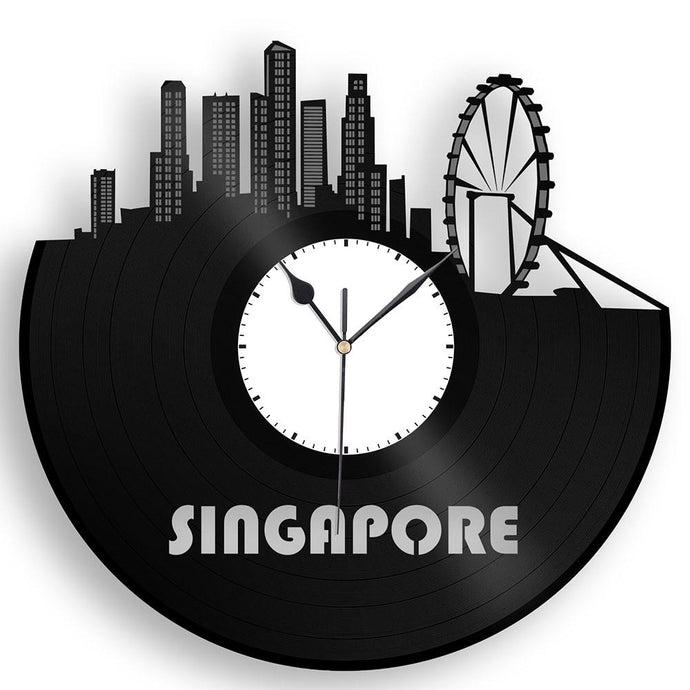 Singapore Vinyl Wall Clock - VinylShop.US